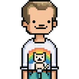 Shilly McFork, the shitcoiner villain in Bitcoinia — pixel-art portrait
